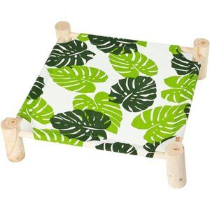 Lague Cat & Dog Hammock Bed SmallDog Bed,Wooden Cat Elevated Cooling Outdoor Bed
